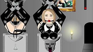 Lilith has sex in a dark castle, showcasing her succubus role