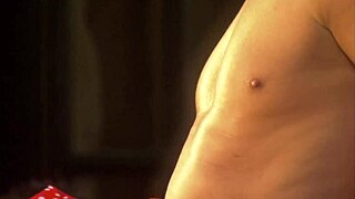 A handsome guy got his donger sucked by a busty brunette