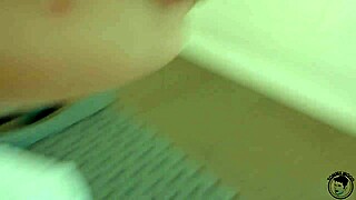 A beautiful blonde Latina, Anastasia, gets a huge facial