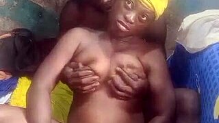 Fucking in the dark room while she allowed me to press her big boobs