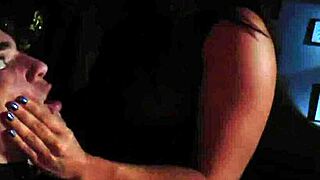 Goth femdominas are sucking dick with their faces