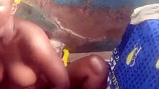Fucking in the dark room while she allowed me to press her big boobs