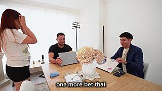 Cold woman proposes threesome to her employee friend