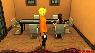 Naruto hentais: Bride's big tits and hardcore sex