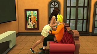 Naruto hentais: Bride's big tits and hardcore sex