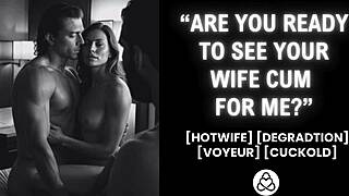 Desperate wife screwed hard before husband in real amateur cuckold scene. Humiliation unfolds raw.