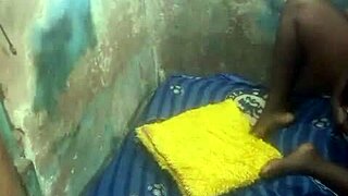 Fucking a black girl with massive breasts in a private setting