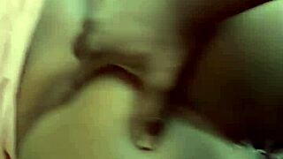 Amateur ebony babe gets her wet pussy pounded hard
