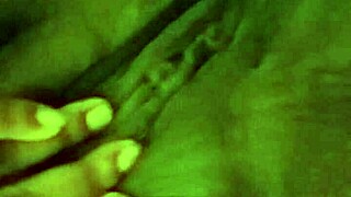 Ebony BBW teases with ripped clothes masturbation