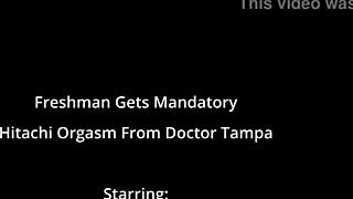 Freshman Angel Oaks Gets Hitachi Orgasm from Doctor Tampa in Hospital