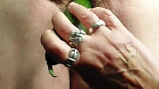 Oma Screams While Slamming Her Hairy Wet Slut Hole!