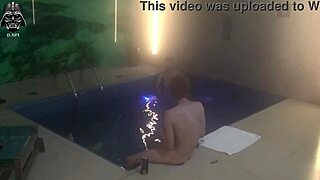 threesome with friends getting wild in the motel pool. who's joining next for part 1?
