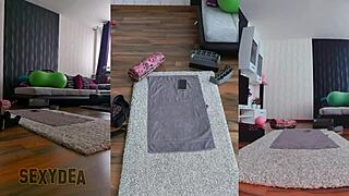just watch this naked workout in triple cam view, so intimate