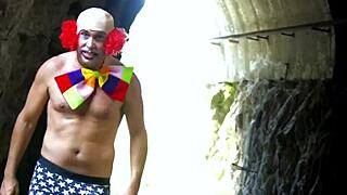busty young wife with big ass gets rough fucked by a clown! wow!