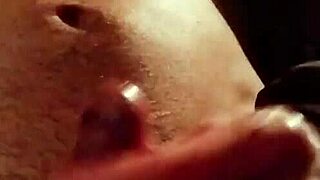 Big dick gay masturbates to orgasm with orange