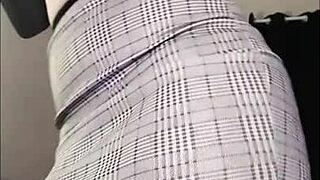 check this sexy fat ass shaking hard in fishnets up close