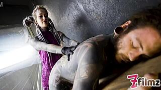 Are you ready for this alt dominatrix to peg her tattooed worker with dripping anal fuck and cumshot domination?