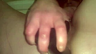 Dildo-assisted anal fucking with gaping