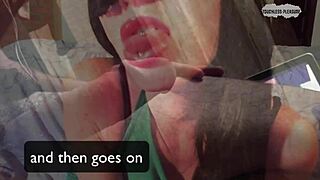 Camgirl's big tits get groped in a hot webcam scene