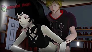 Toon porn with Jaune and Blake in animated 3D sound