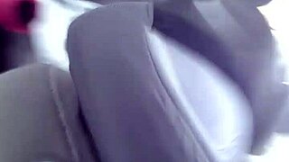 Thin brunette gets fucked by a big black cock