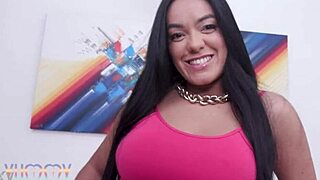 Brazilian beauty Monique Bastos enjoys intense threesome with two well-endowed men