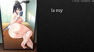 Joi and sissification in hentai video with anal and self-facial