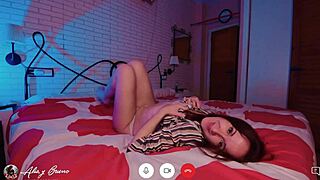 Caught cheating with pizza delivery guy and pussyfucking on Skype