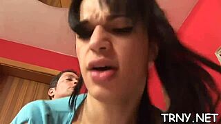 Large Shemale Knob Blowjob Action