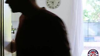 Davina tricks her boyfriend into jizzing inside her plump pussy.