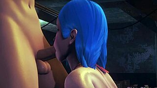 Experience a Japanese cartoon babe's deepthroat in 3D