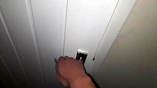 Amateur teenager gives a blowjob in the bathroom at a house party