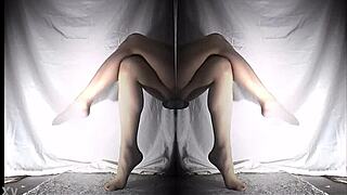 Weird and kinky nylon play with stockings