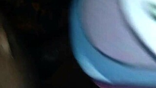 A thin person slowly giving oral pleasure