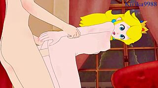 Yo, Princess Peach and Shy Girl bang hard in Mario Bros hentai!