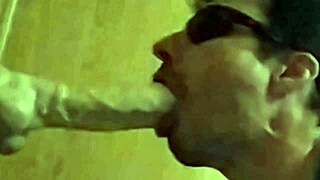 European babe sucks and swallows 25cm toy in homemade video
