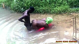 Realistic porn with a flawless black actress and a big cock