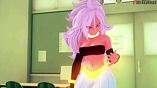 Android 21 in Dragon Ball Zex: A 1 hour long animated hentai film with crossdressing and netorare themes.