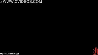 huge tits milfs in lingerie anal fuck each other in a kinky bdsm session