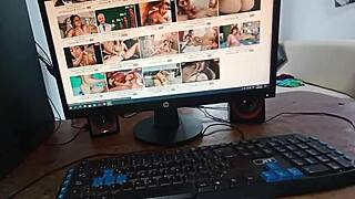 Beautiful young Latina stepsister in homemade porn video with big natural breasts and tight pussy