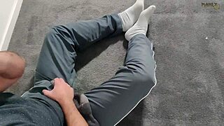 Step gay dad caught me sniffing and jerked me off to completion.