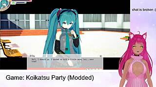 LeWdNeKo plays Koikatsu party with big tits and oral fun