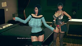 Beautiful women with large breasts in a 3D animated porn video