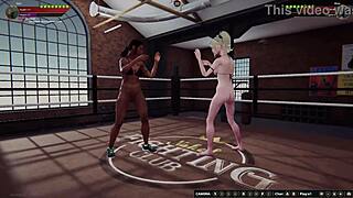 3D adult video of Dela vs Bree Naked Fighter