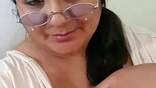 Big boobed beauty enjoys swallowing cum in this selfie video
