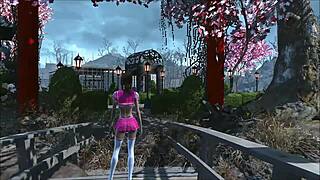 Fallout 4's sexy anime babe in slutty fashion