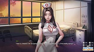 Naughty nurse Yui's secret pie: a festive handjob surprise