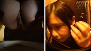 Beautiful teenage girl caught on hidden camera in the bathroom