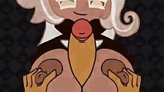 Big tits bouncing during a titfuck and a facial finish