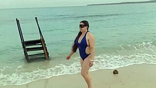 Latina Puta Wife Walks Beach, Hooks Up for Raw Sex